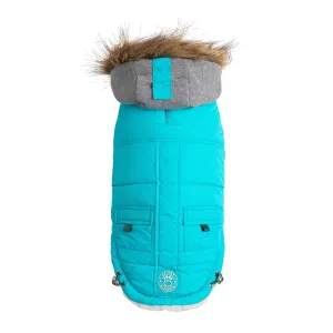 Winter Sailor Dog Parka - Aqua