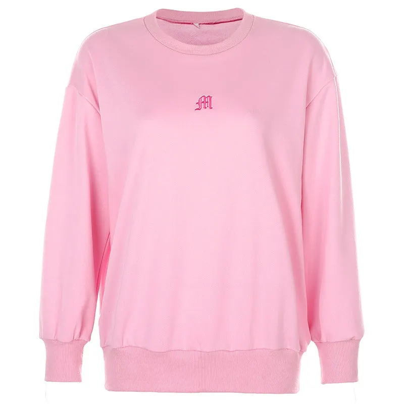 Women's solid color long sleeved sweatshirt