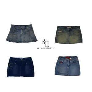 Y2K Mini Denim Skirts (SR-184)