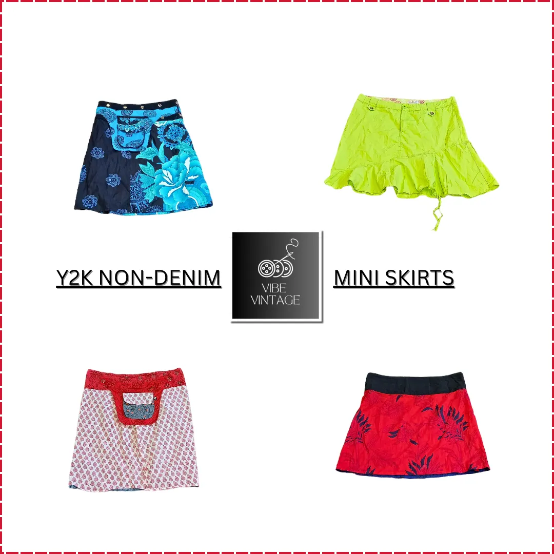 Y2K NON-DENIM UNIQUE MINI SKIRTS - 10 PCS